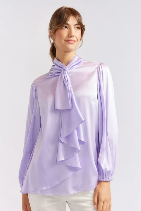 Alessandra Pussy Bow Long Sleeve Top^ Tops