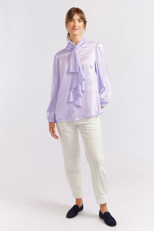 Alessandra Pussy Bow Long Sleeve Top^ Tops