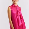 Alessandra Pussy Bow Sleeveless Top^ Tops