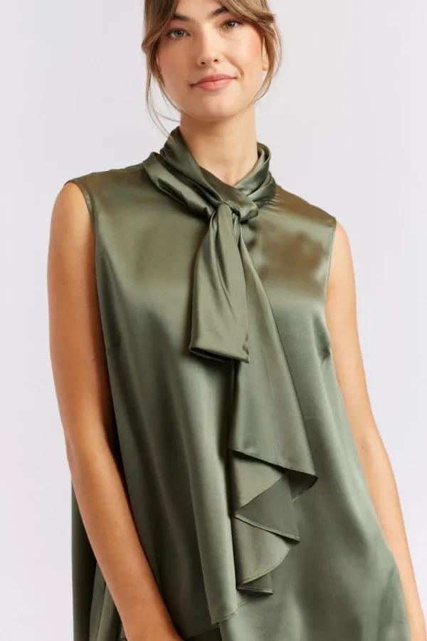 Alessandra Pussy Bow Sleeveless Top^ Tops