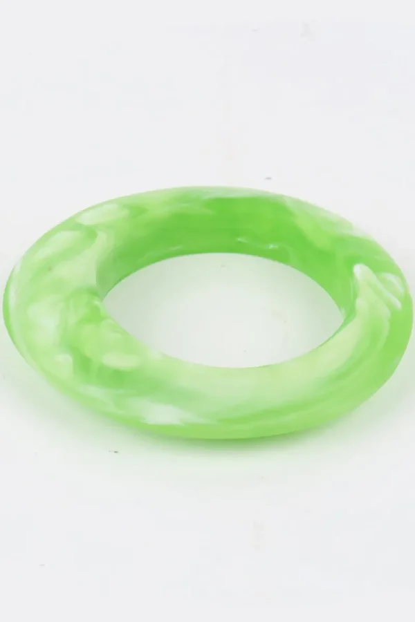 Moose and Meg Designs Resin Bangle Green White M^ Jewellery