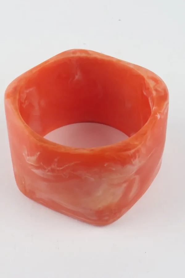 Moose and Meg Designs Resin Bangle Orange marble XL^ Jewellery