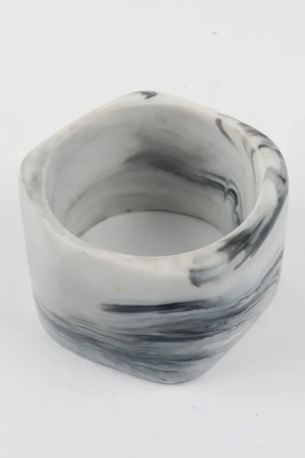 Moose and Meg Designs Resin Bangle White Marble XL^ Jewellery