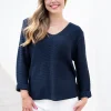 Zeinert & Co Roll Up Sleeve Knit Top^ Jumpers + Sweaters | Tops