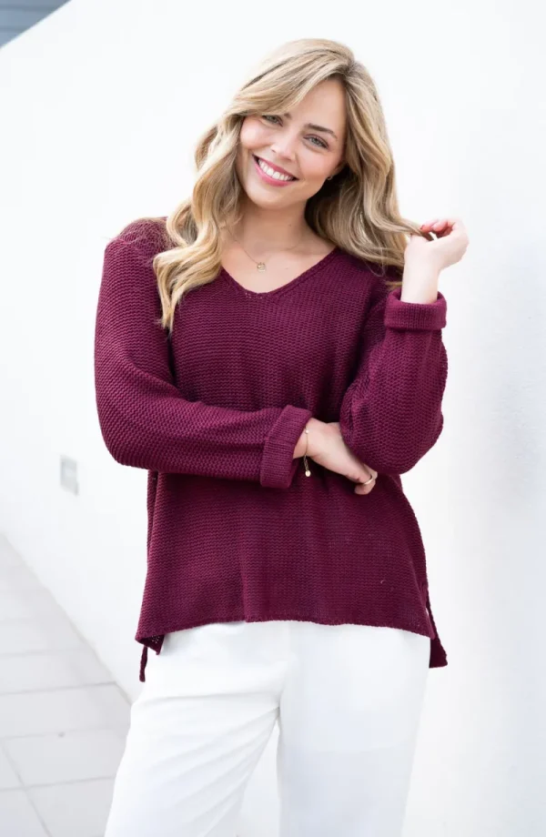 Zeinert & Co Roll Up Sleeve Knit Top^ Jumpers + Sweaters | Tops