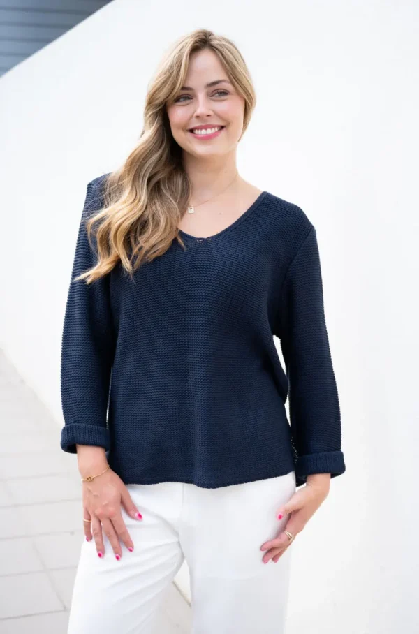 Zeinert & Co Roll Up Sleeve Knit Top^ Jumpers + Sweaters | Tops