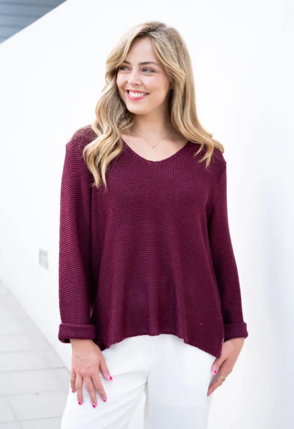 Zeinert & Co Roll Up Sleeve Knit Top^ Jumpers + Sweaters | Tops