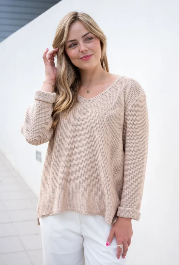 Zeinert & Co Roll Up Sleeve Knit Top^ Jumpers + Sweaters | Tops