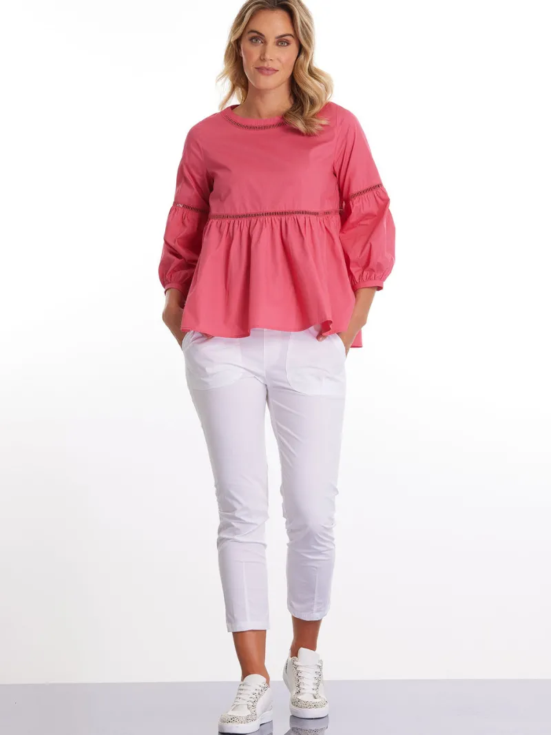 ruffle_top_1.webp Marco Polo 3/4 RUFFLE TOP^ Tops