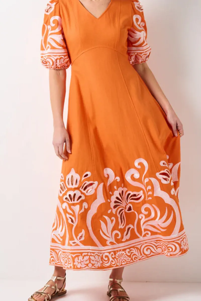 santorini_dress_tangarine_0.webp Walnut SANTORINI DRESS^ Dresses