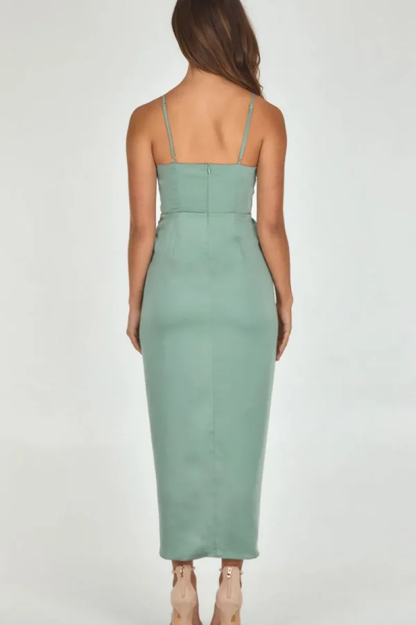 Zeinert & Co Satin Pleated Midi Dress^ Dresses