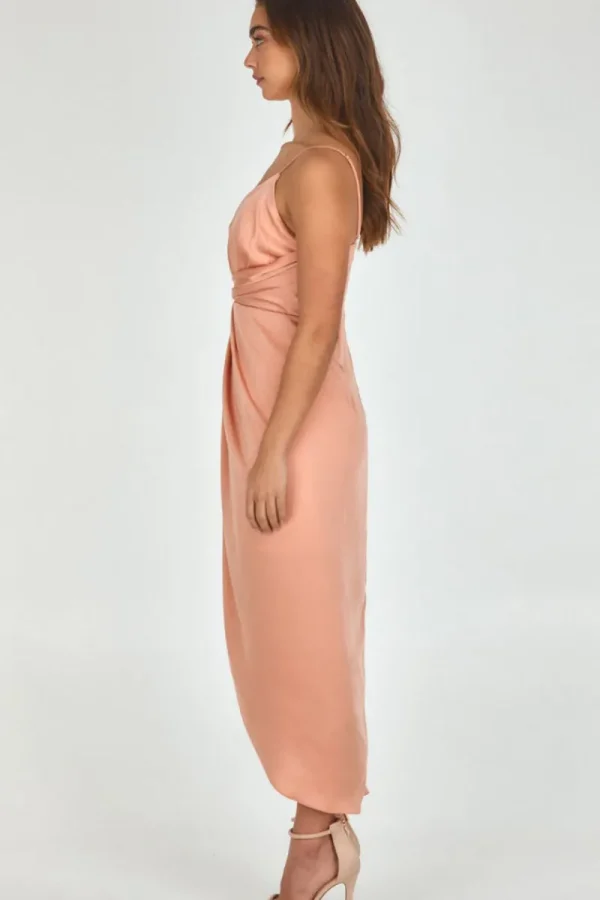 Zeinert & Co Satin Pleated Midi Dress^ Dresses