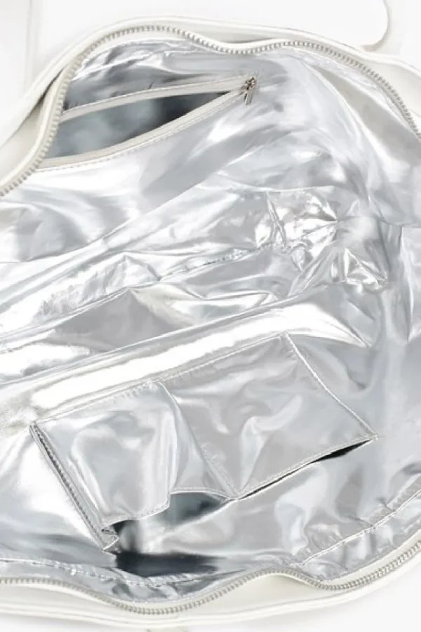 Adorne Sequin Trim Large Tote (White)^ Handbags