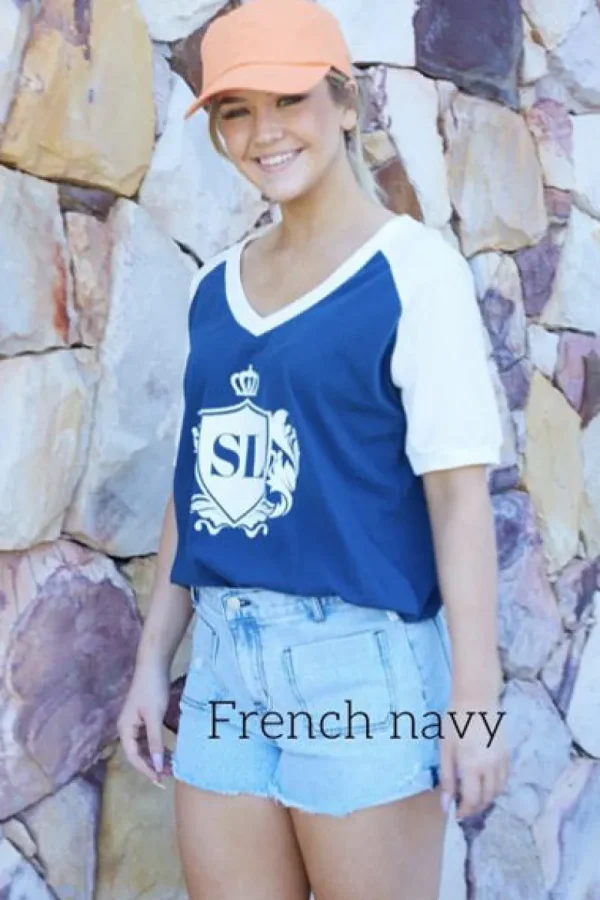 Style Laundry Short Sleeve Base Ball Tee^ Tops