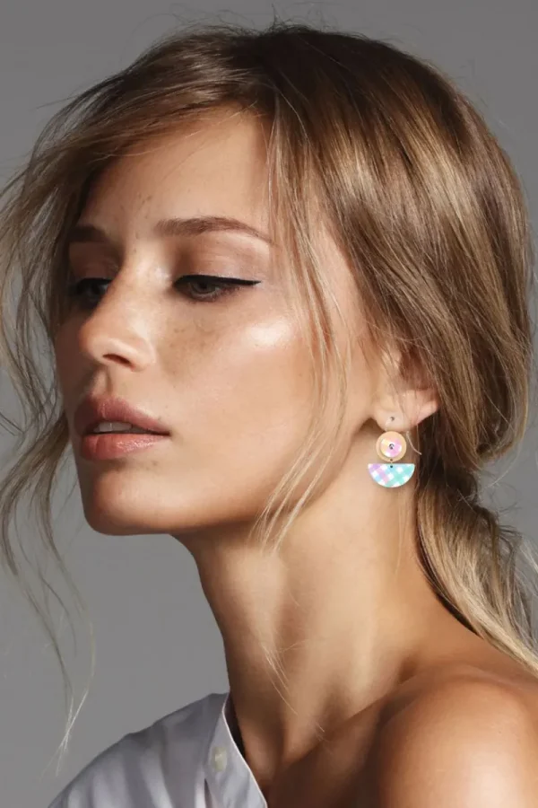 Moe Moe Design Small Circle Moon Drop Earrings^ Jewellery