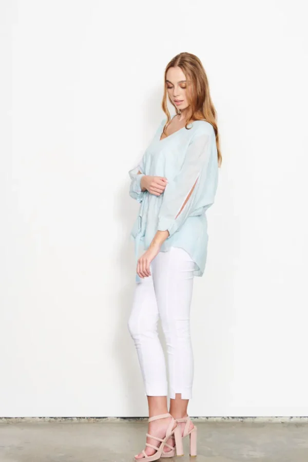 Caju Split Sleeve Blouse^ Tops
