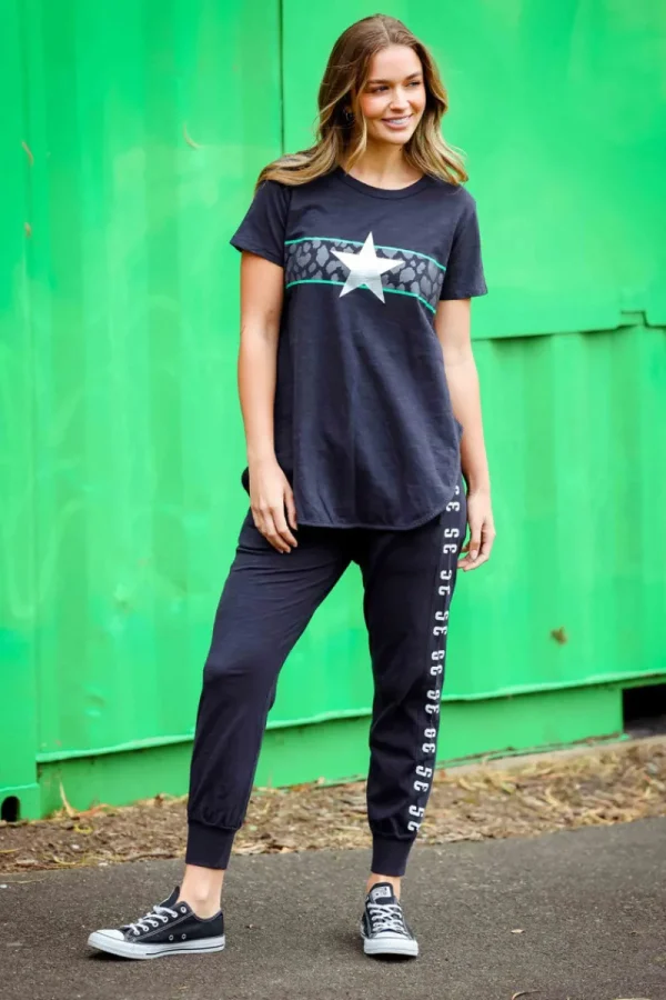 3rd Story Star Sparkles With Leopard Band Tee^ Tops