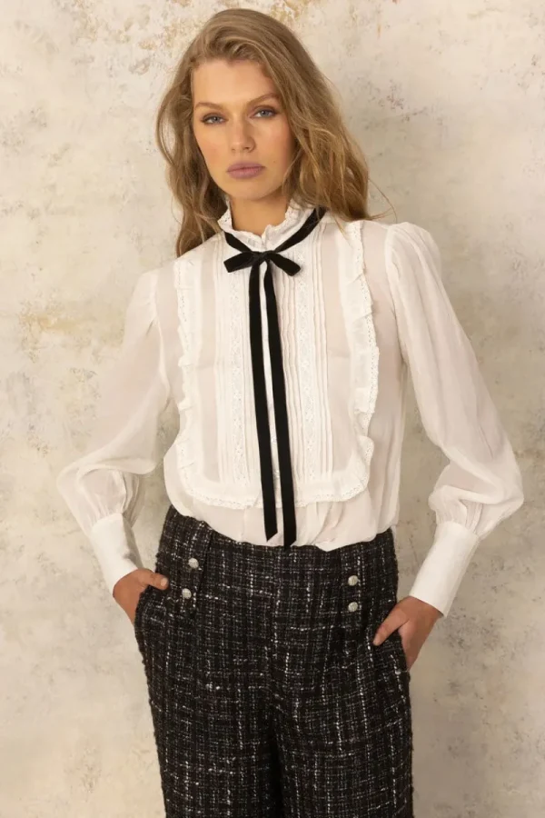 Joey the Label Tuxedo Blouse^ Tops