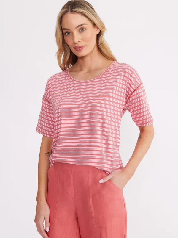 Yarra trail UNEVEN STRIPE TEE^ Tops