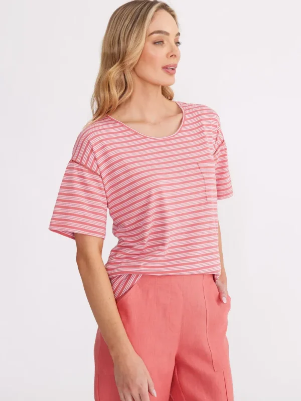 Yarra trail UNEVEN STRIPE TEE^ Tops
