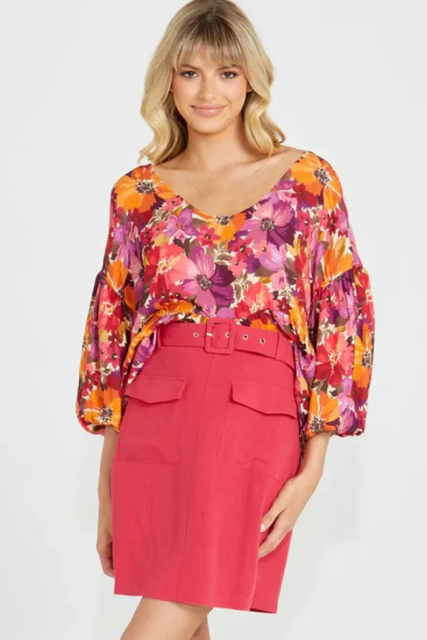 Sass Yasmin Bubble Sleeve Top^ Tops