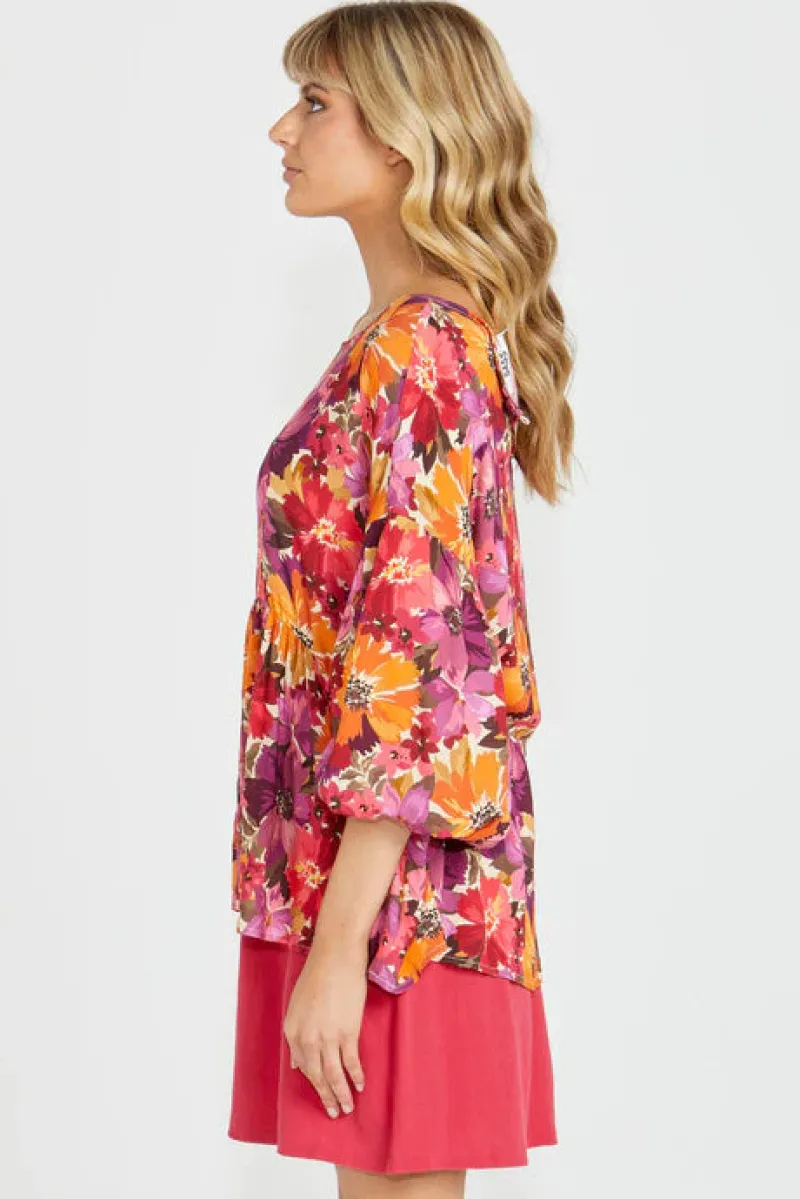 yasmin_bubble_sleeve_top_2.webp Sass Yasmin Bubble Sleeve Top^ Tops